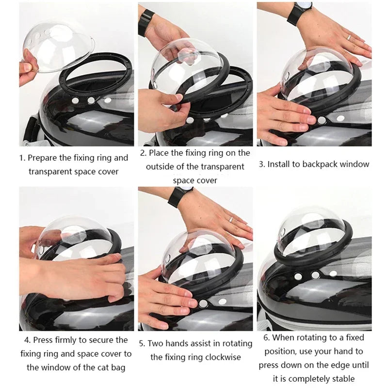 Sac à dos capsule Premium Animora- Transport Confortable et élégant pour Chats et Petits Chiens