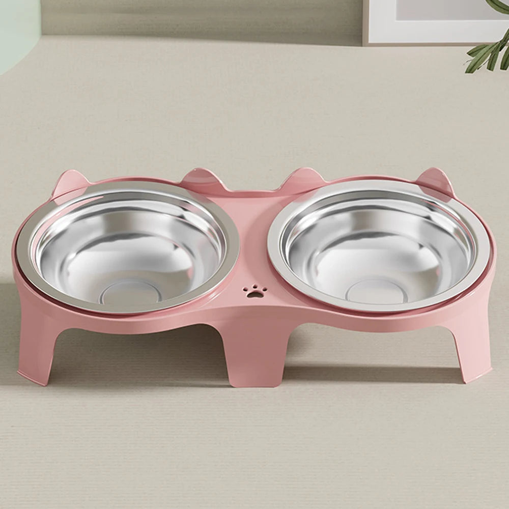 Gamelle double surélevée pour chiens & chats Animora
