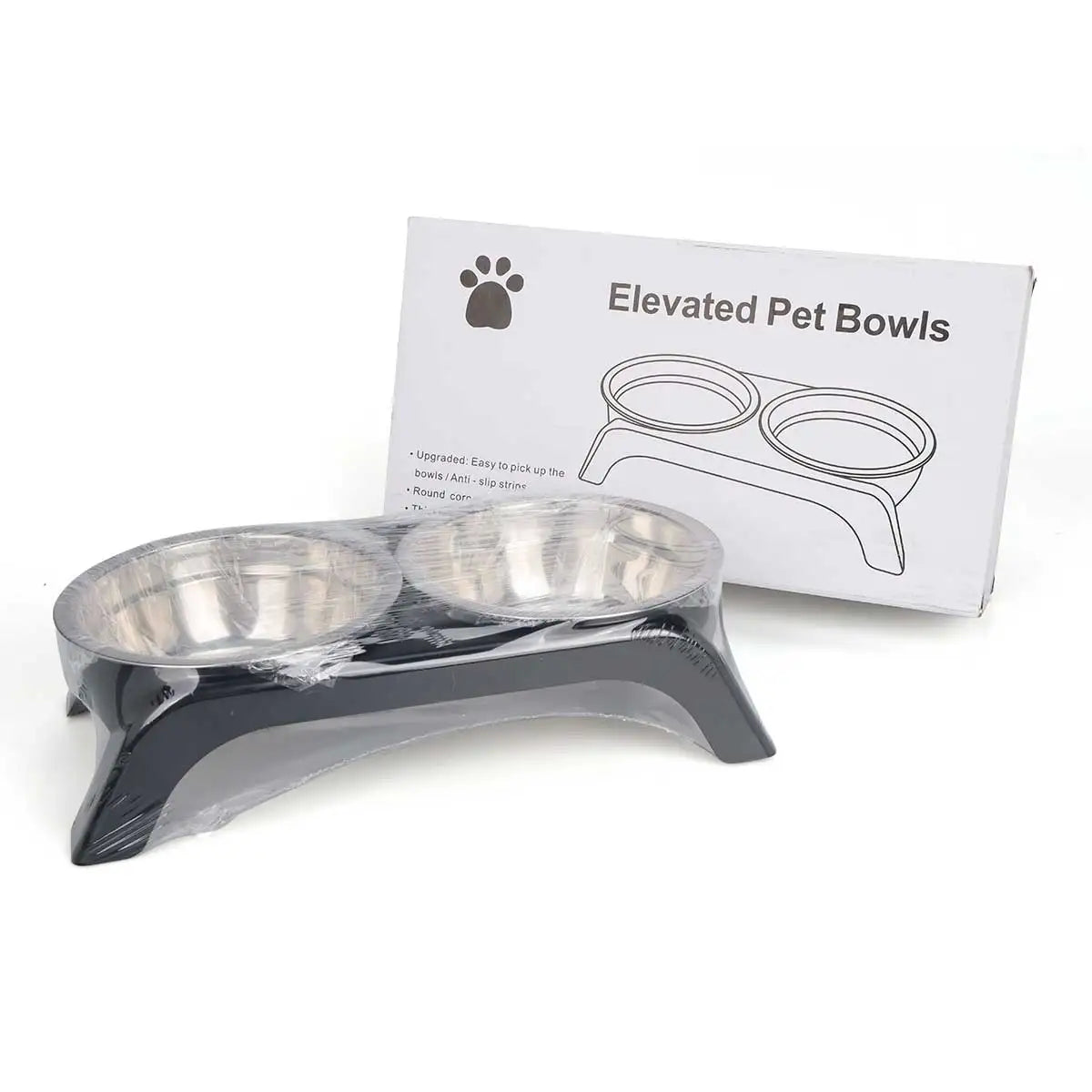 Support Surélevé Premium Animora avec Doubles  Bols en acier Inoxydable - Confort et Elégance pour chiens et chats