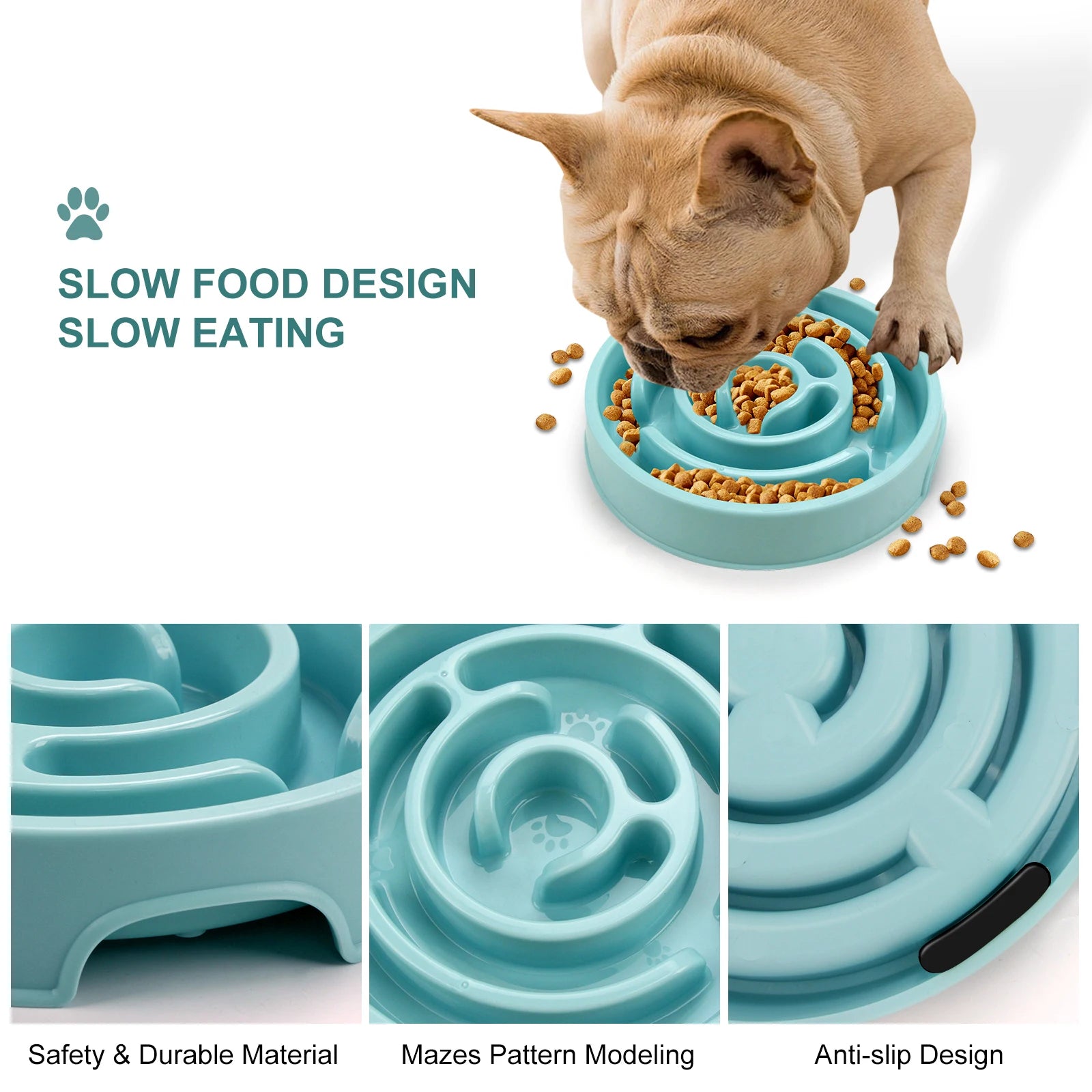 Gamelle Anti-Glouton Premium Animora - Repas plus lents, Digestion plus saine pour chiens