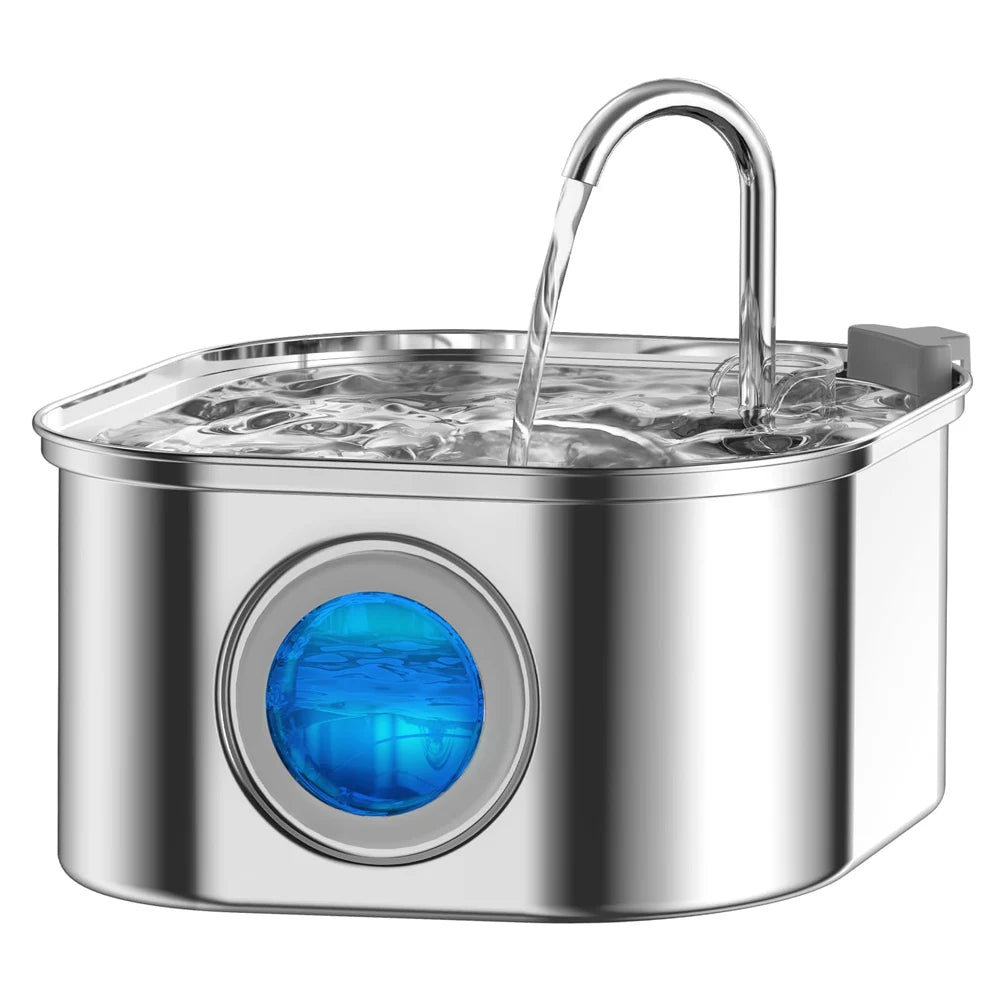 Fontaine à Eau Premium Animora 3,2 L en Acier Inoxydable - Eau fraîche et filtrée pour chiens et chats