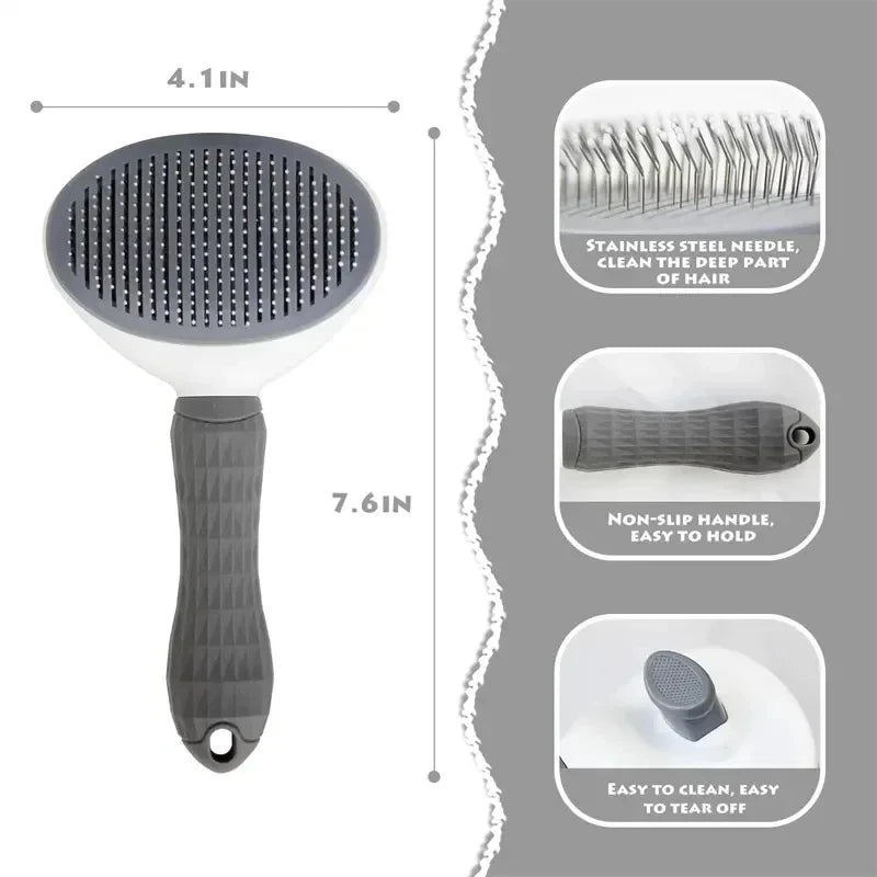 Brosse de Toilettage Premium Animora - Retire les poils morts en douceur pour chiens et chats