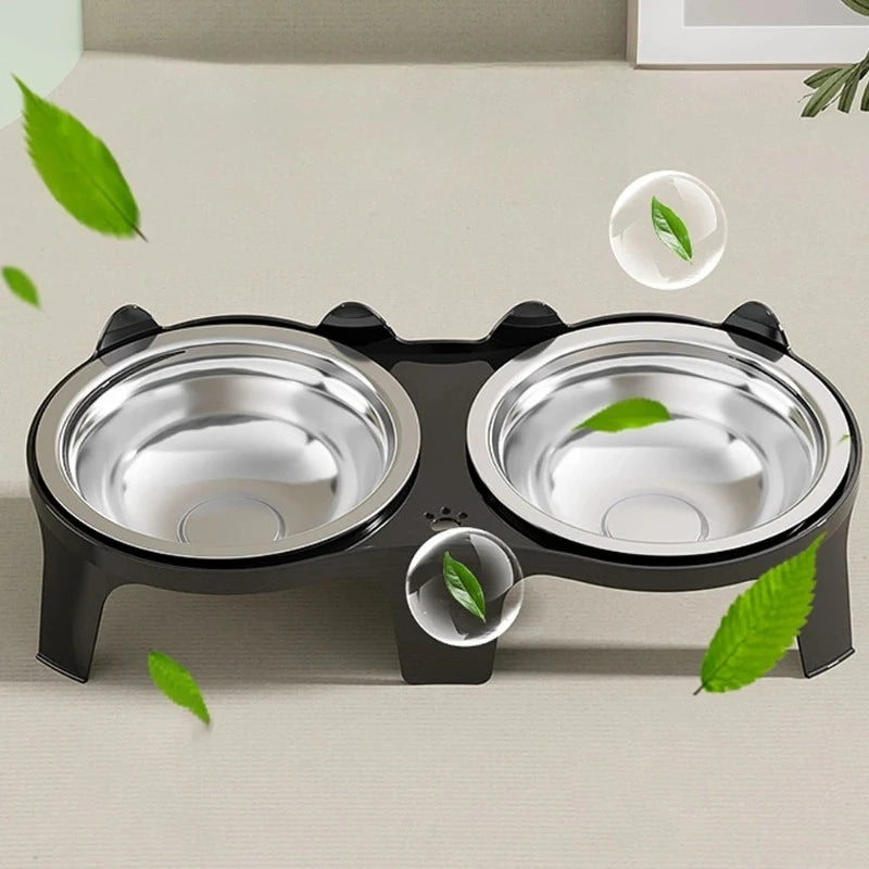 Gamelle double surélevée pour chiens & chats Animora