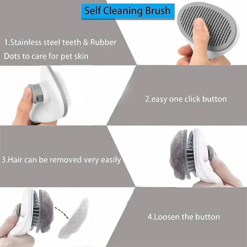 Brosse de Toilettage Premium Animora - Retire les poils morts en douceur pour chiens et chats