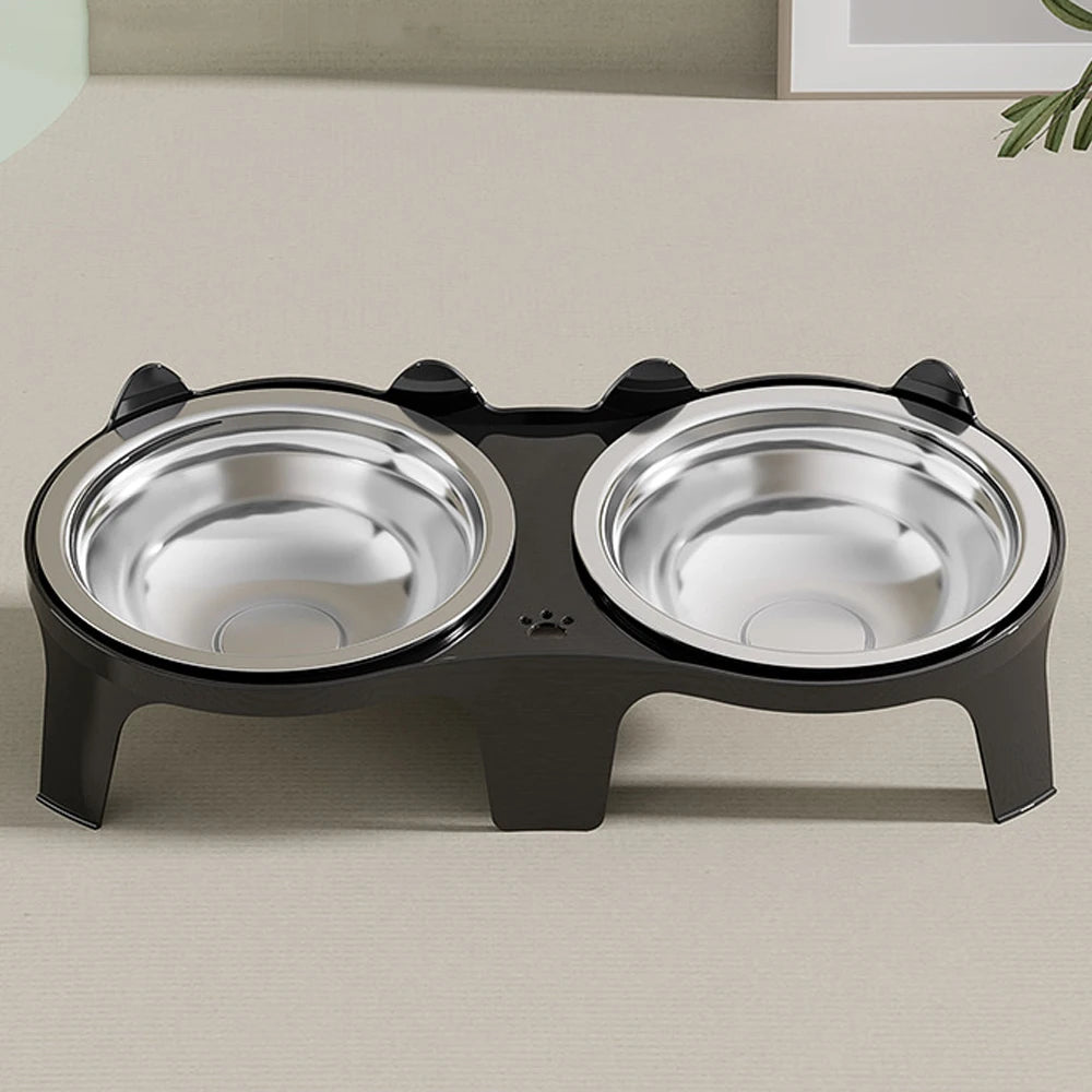Gamelle double surélevée pour chiens & chats Animora