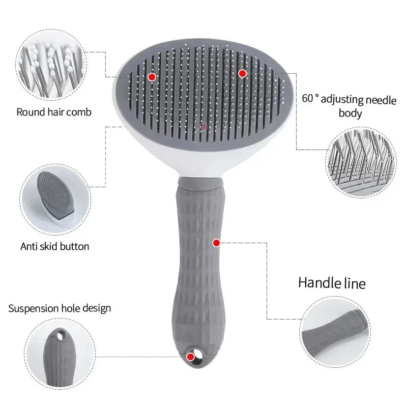 Brosse de Toilettage Premium Animora - Retire les poils morts en douceur pour chiens et chats