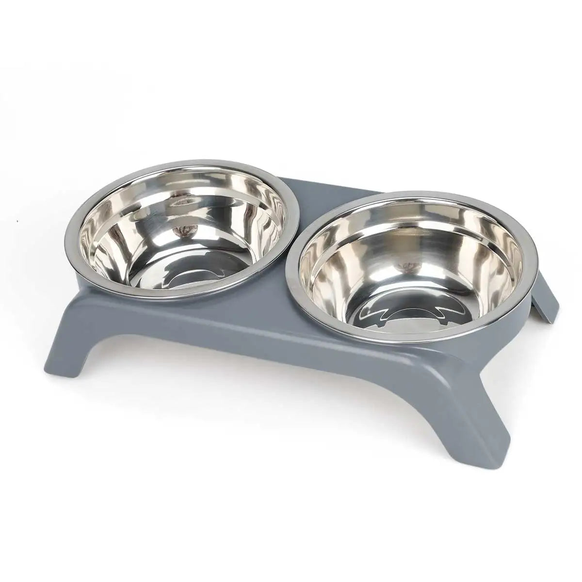 Support Surélevé Premium Animora avec Doubles  Bols en acier Inoxydable - Confort et Elégance pour chiens et chats